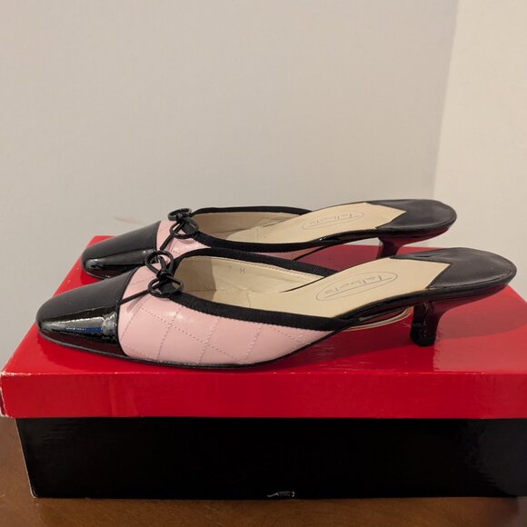 Edison Quilted Cap-Toe Mules NWT - Picture 4 of 8